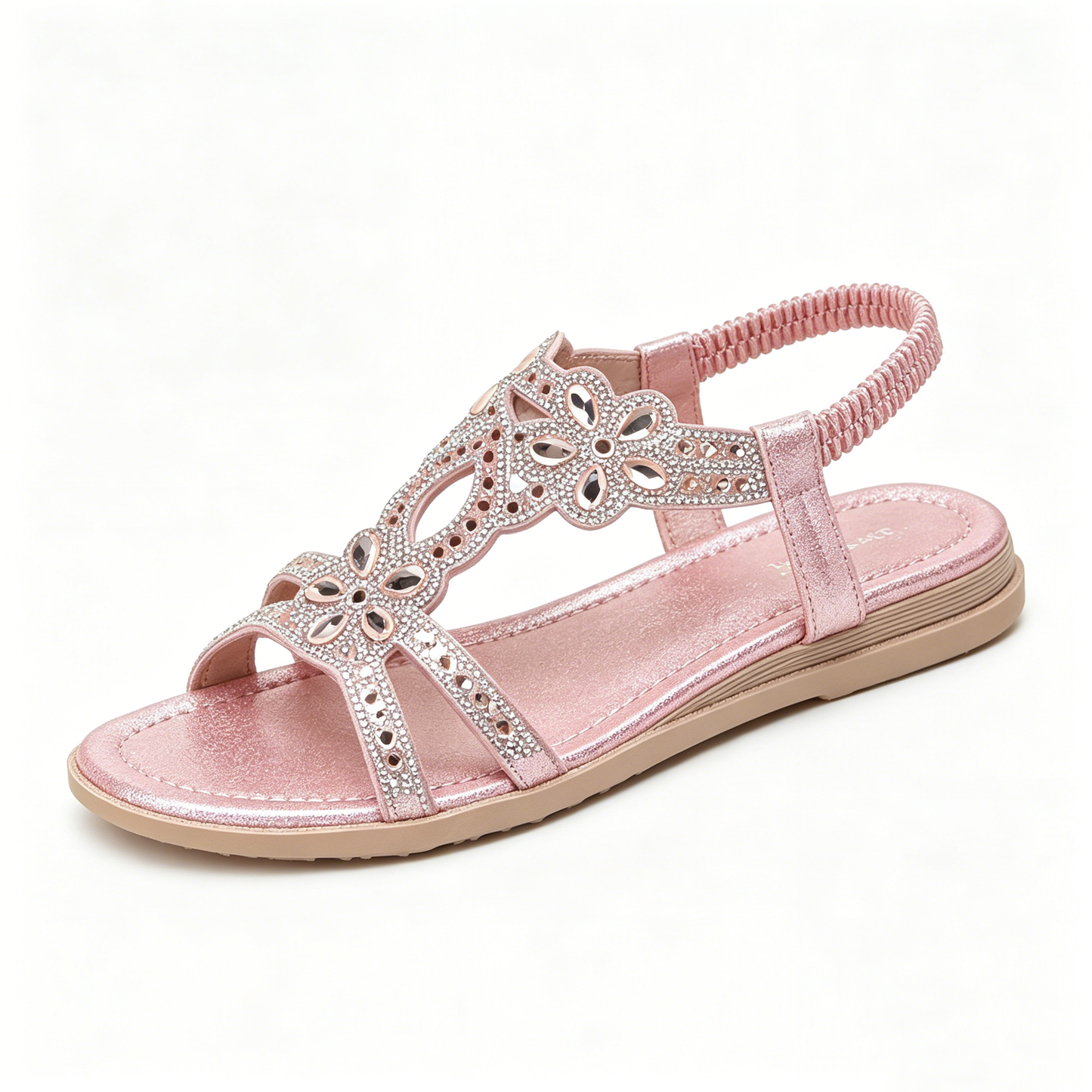 ✨ Sandales Bohèmes Femme à Strass Brillants – Confort Absolu, Bride Élastique & Élégance Estivale