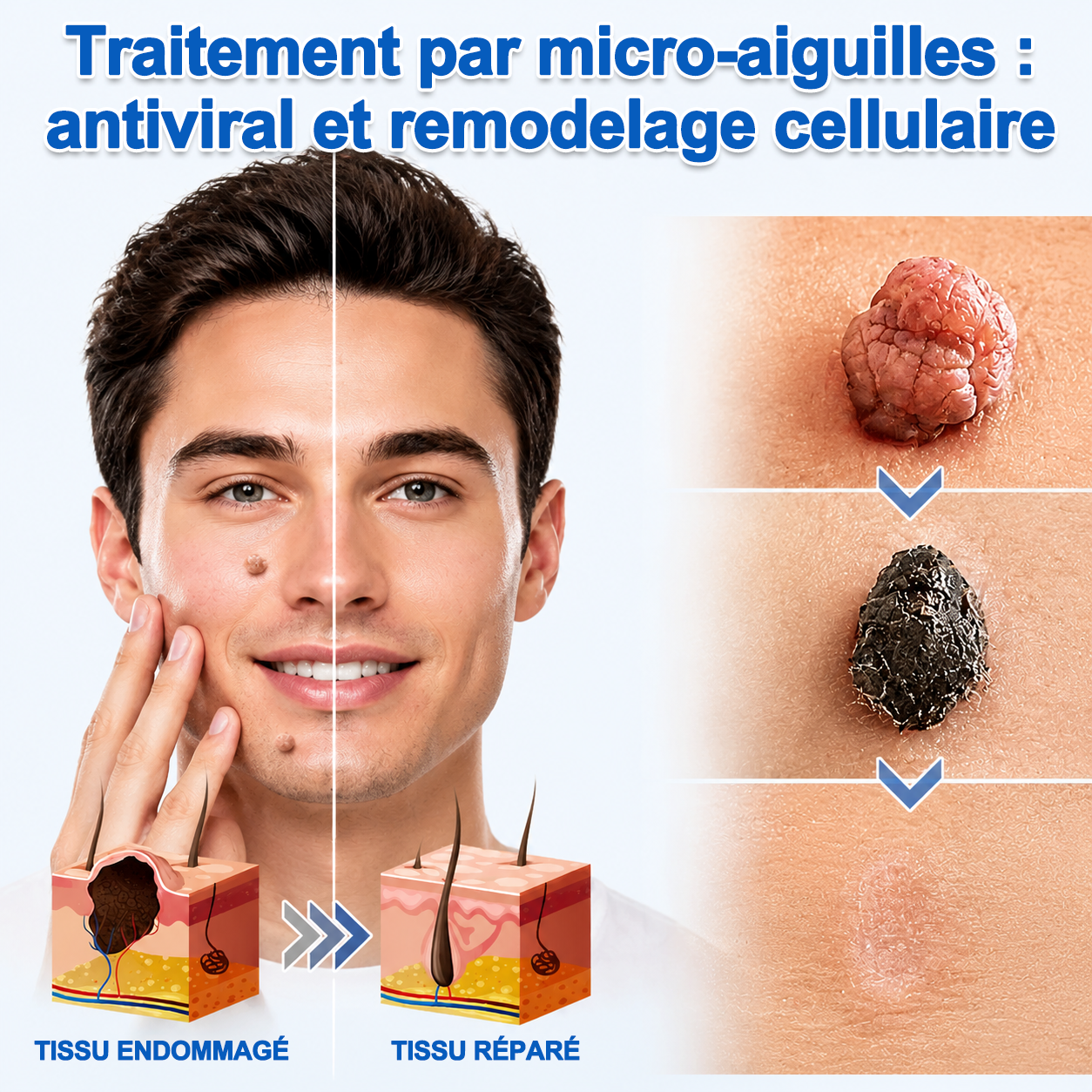 ✨Patch 2-en-1 Curalona® : Microneedle & Hydrocolloïde✨ | Élimine les grains de beauté en relief, les verrues planes et les acrochordons | Aide à atténuer les rides, les cicatrices et les imperfections | Patch invisible adapté au visage et au corps