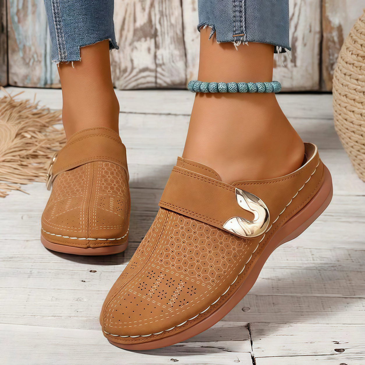 🏆 Confort toute la journée 👣 Mocassins compensés en cuir – faciles à enfiler et confortables ⏳ 𝐃𝐄𝐑𝐍𝐈𝐄𝐑 𝐉𝐎𝐔𝐑 : −𝟖𝟎 %
