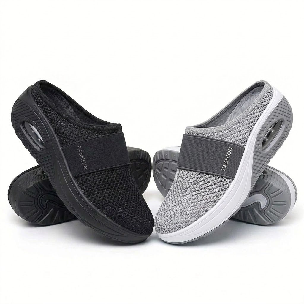 🔥 DERNIER JOUR – JUSQU’À -80 % ✨ BQODQO® Chaussures de Marche Orthopédiques à Enfilage Facile avec Coussin d’Air – Soutien de la Voûte Plantaire pour Femmes