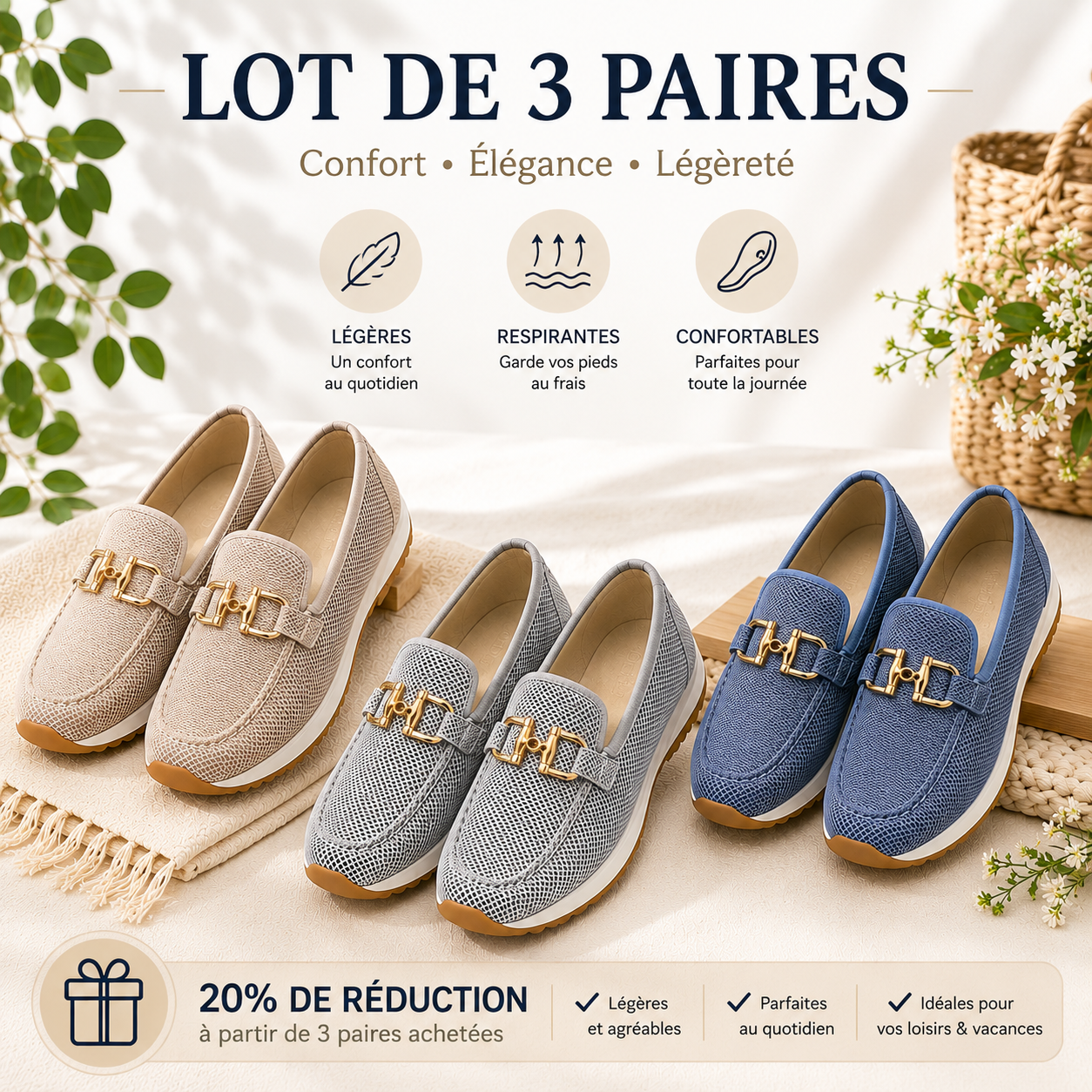 🔥 Best-seller 2026 🏆 Mocassins confortables avec soutien plantaire 👟 DERNIER JOUR : -80 %
